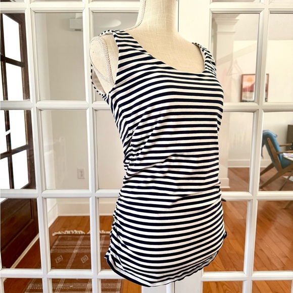 Boden Striped Ruched Tank - Picture 5 of 11
